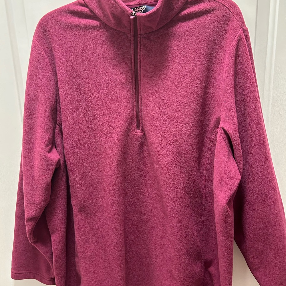 Lands’ End Lightweight Fleece Quarter Zip Pullover Size 3X